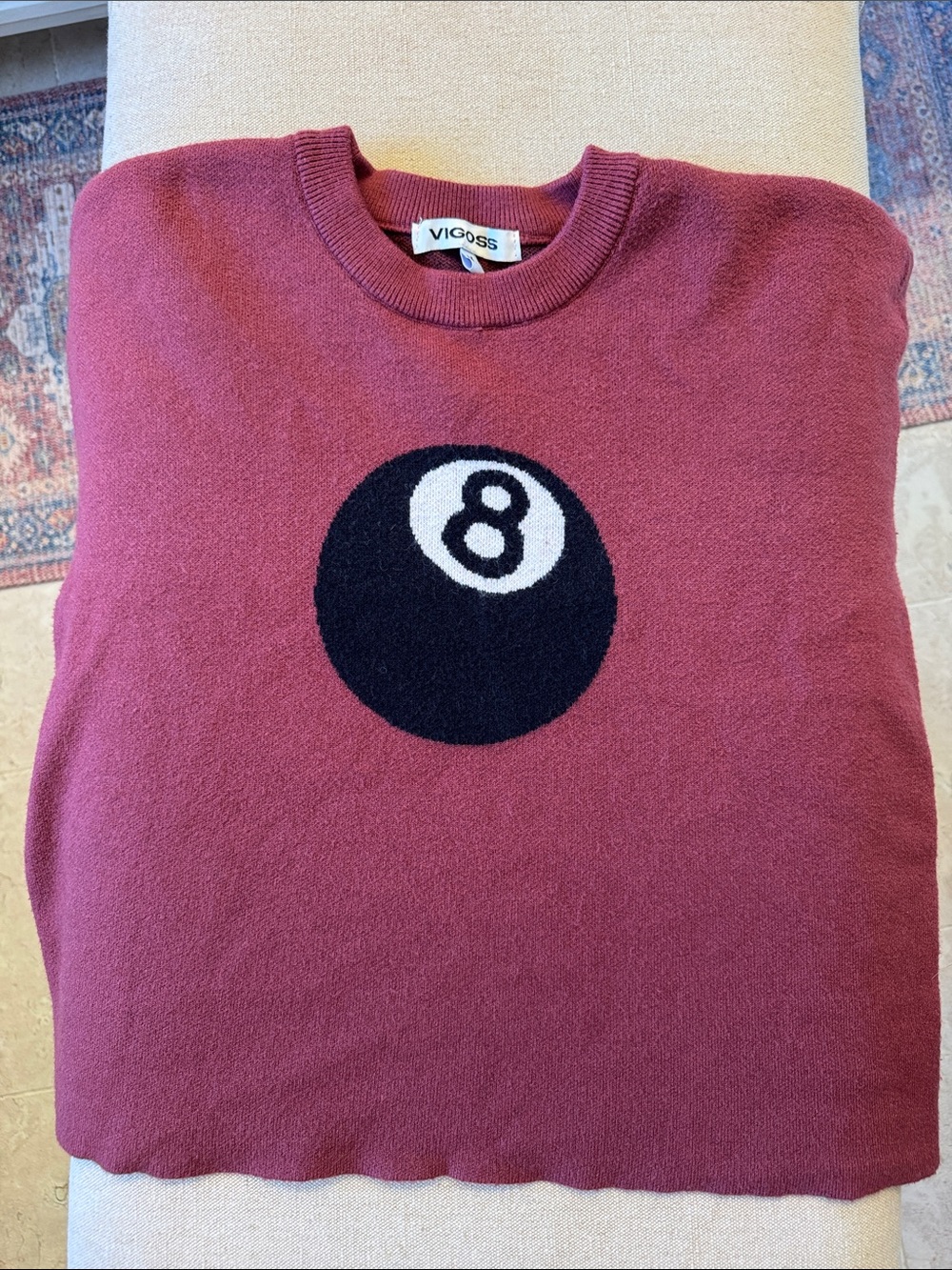 Vigoss women’s 8 Ball Icon Crewneck Sweater